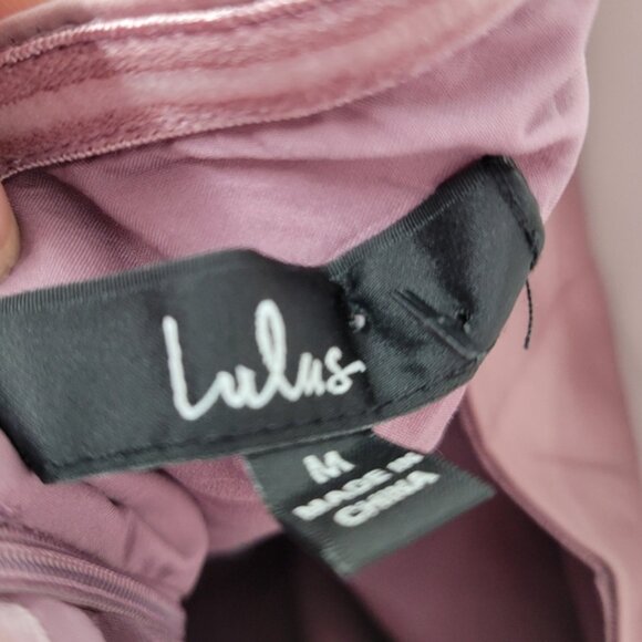 Lulys Elegant Mauve Strapless Dress Size Medium - Picture 4 of 7